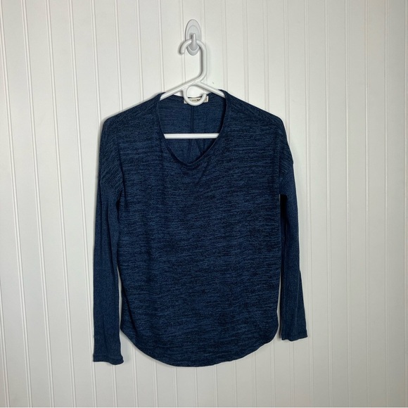 Rag & Bone Women's Blue and Black Marled Long Sleeve Knit Top XS - Picture 1 of 7